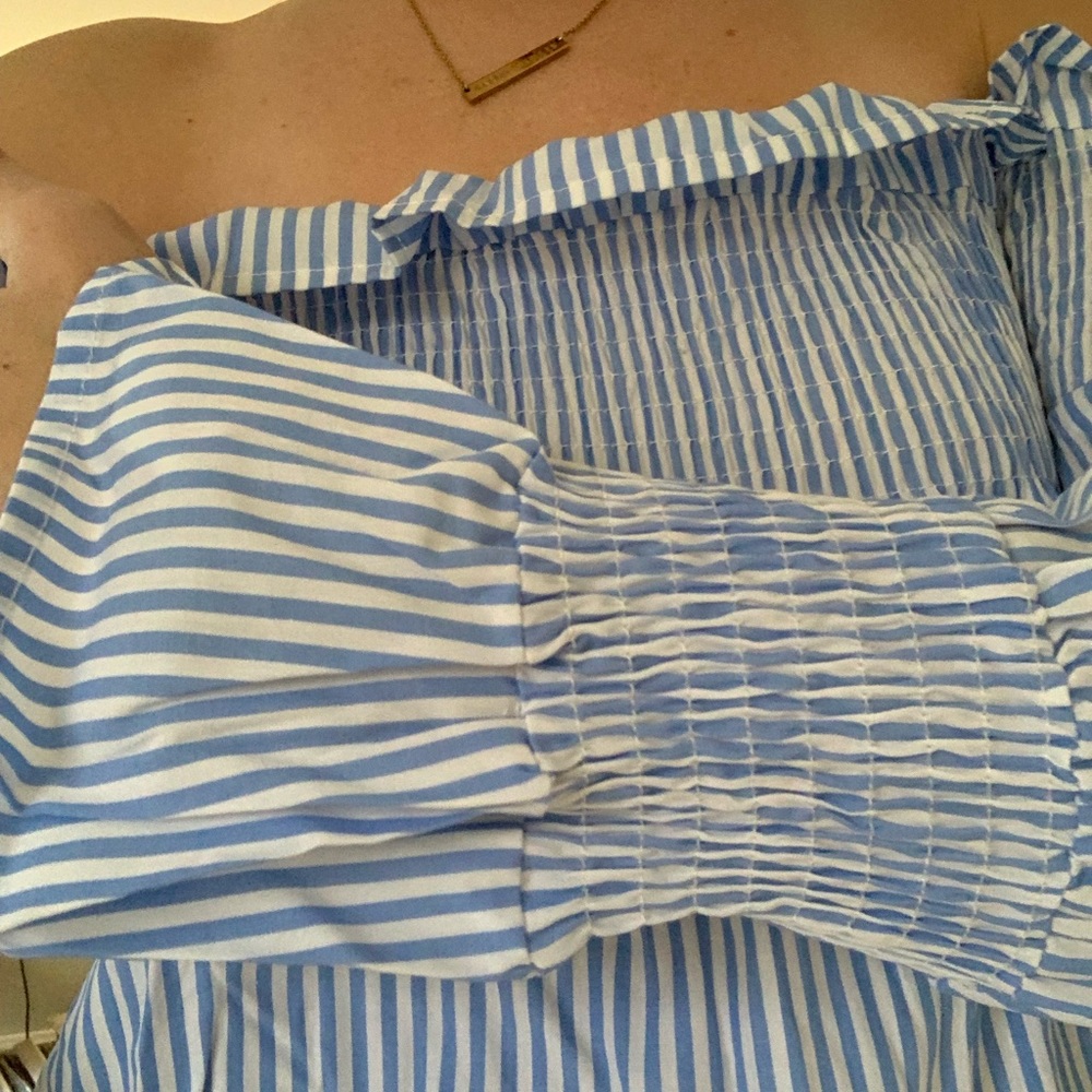 Bdgrld off the shoulder stripe top
